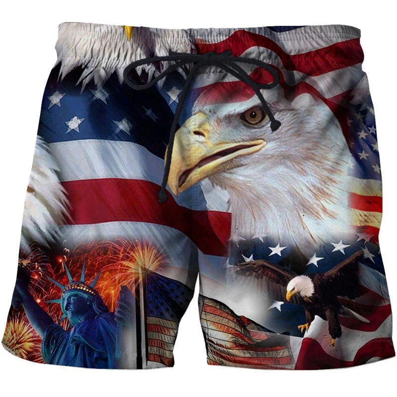 Men's Swimwear Shorts American Flag 3d Surfing Board Short Kids Beach Shorts Men Trunk USA Flag Swimsuit Sports Pants Briefs Boy - Image 2