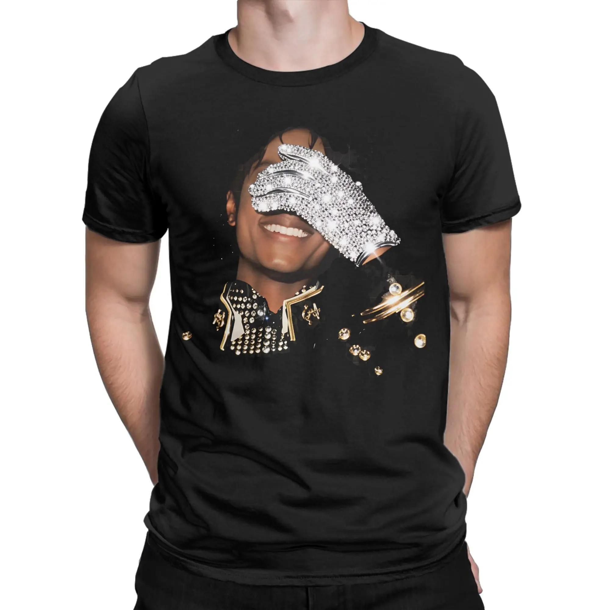 MJ Michael Jackson T-Shirts Men Leisure Cotton Tee Shirt O Neck Short Sleeve T Shirt Plus Size Clothing - Image 2