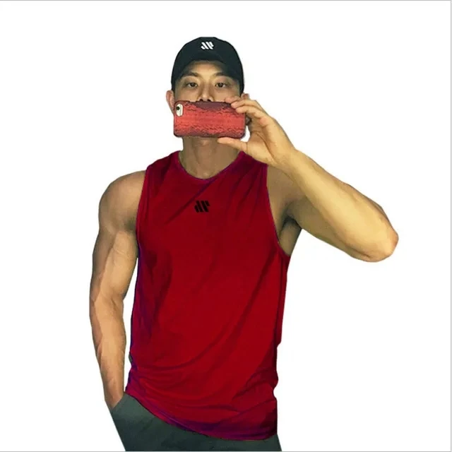2024 Mens fitness gyms Tank top men Fitness sleeveless shirt Male mesh breathable Sports vest Undershirt Gyms Running vest men - Image 10
