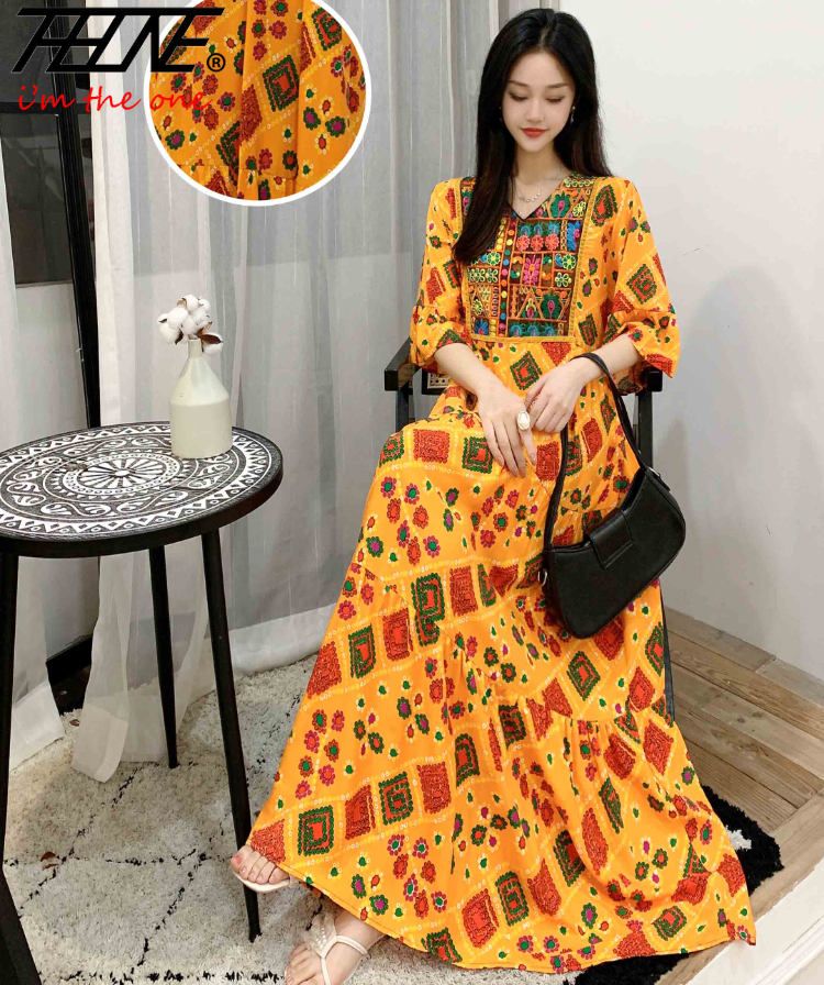 Indian Dress for Women Summer Embroidery Chic Elegant Party Dresses Clothes Vintage Long Maxi Prom Bohemian Beach Robe Vestidos - Image 31
