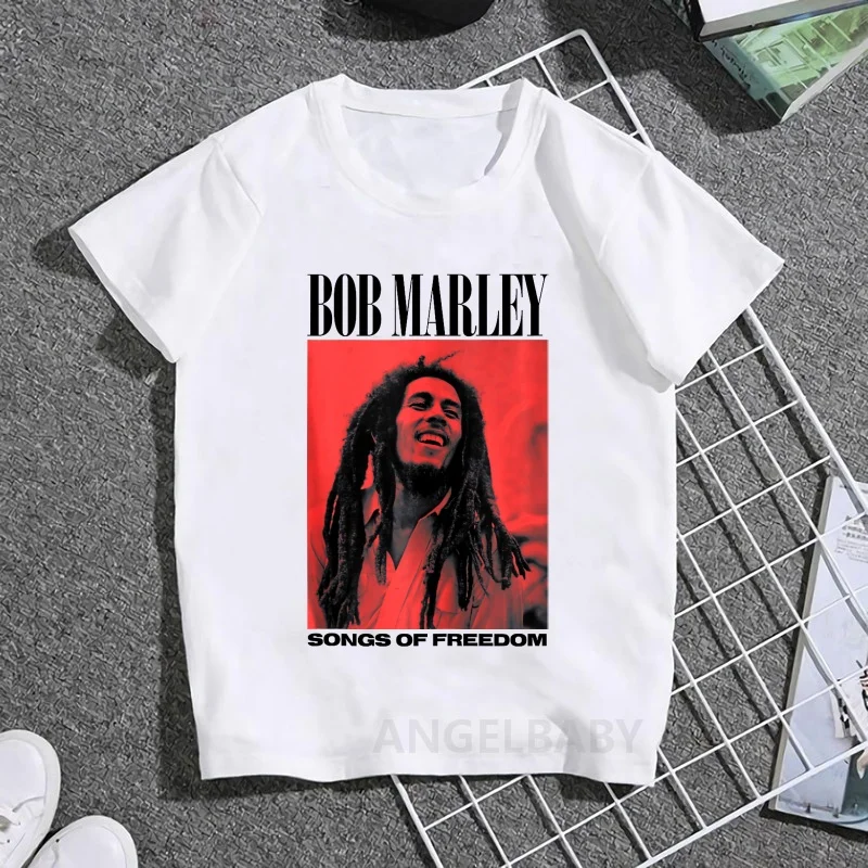 Jamaica Singer Bob Marley Reggae Rastafari Print Kids T shirt Girls Summer Tops Baby Boys Clothes Children Short Sleeve T-shirts - Image 22