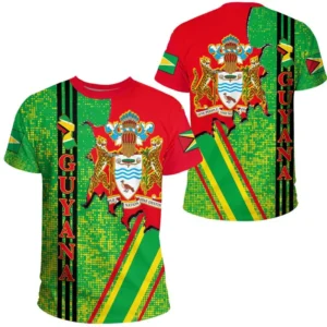 GUYANA Flag 3D Print Sports Quick-dry Breathable Men T-shirt Outdoor Football Jersey Team Short-sleeve Parent-child Top Clothing