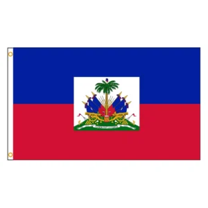 2x3Ft Haiti Flag Vivid Color and Fade proof Canvas Ayiti Flags Polyester with Brass Grommets 3 X 5 Ft