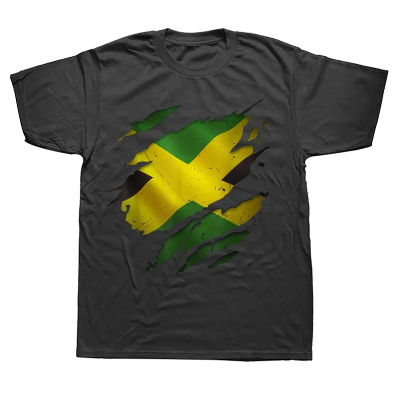 3D Printed Jamaican Black Girls T Shirt For Men Jamaica Flag Pattern T-Shirts Summer Oversized Women Tee Shirts Round Neck Tops - Image 8