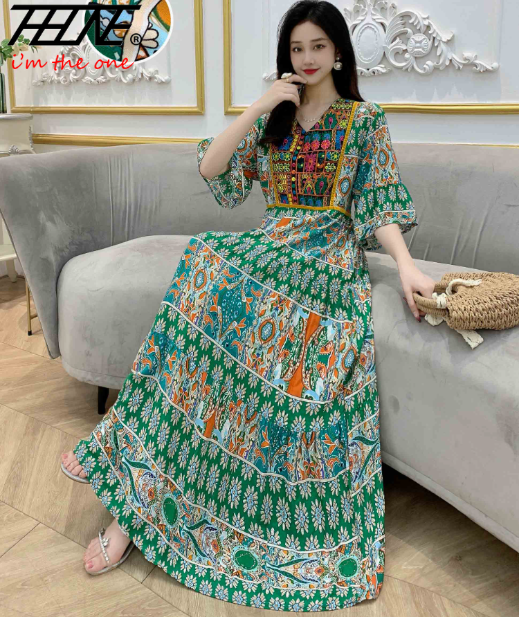 Indian Dress for Women Summer Embroidery Chic Elegant Party Dresses Clothes Vintage Long Maxi Prom Bohemian Beach Robe Vestidos - Image 26