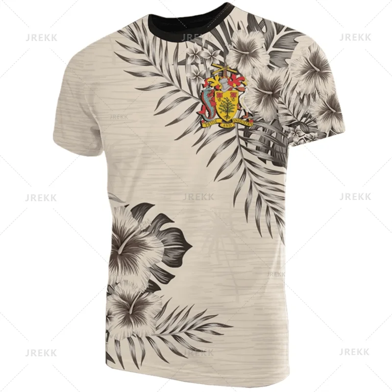 Barbados National Flag Map 3D Printing T Shirt Barbados Coat Of Arms Graphic Tee Shirts Fashion Streetwear Short Sleeves Clothes - Image 13