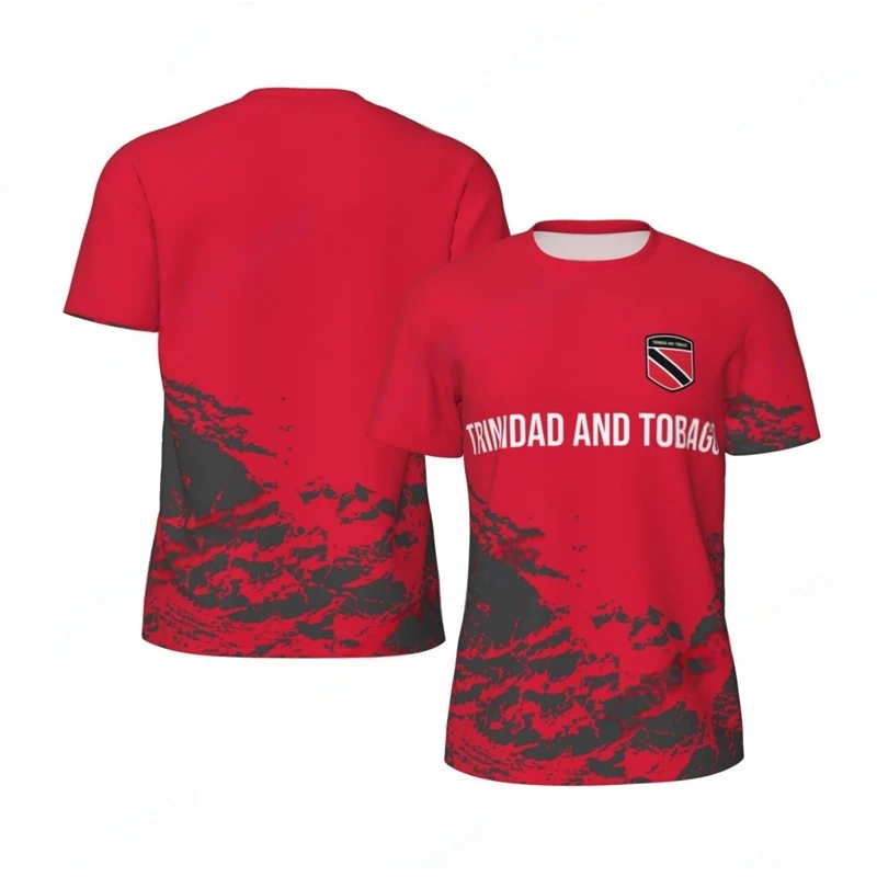 Trinidad And Tobago Flag Graphic Football T Shirts For Men Fashion National Emblem 3D Printed Sports T-shirts Casual Loose Tees - Image 8