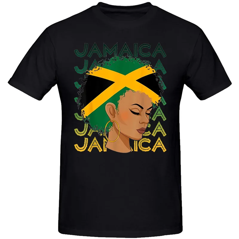 3D Printed Jamaican Black Girls T Shirt For Men Jamaica Flag Pattern T-Shirts Summer Oversized Women Tee Shirts Round Neck Tops - Image 2