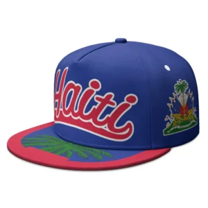 Haiti Flat Brimmed Cap Custom Name Number Logo Hip-hop Hat Nation Flag Country Haitian Republic College Print Photo Headgear