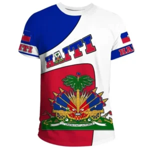 HAITI Island Flag 3D Print Sports Quick-dry Breathable Men Women T-shirt Football Jersey Team Training Short-sleeve Summer Top