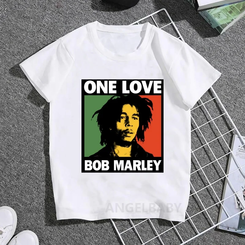 Jamaica Singer Bob Marley Reggae Rastafari Print Kids T shirt Girls Summer Tops Baby Boys Clothes Children Short Sleeve T-shirts - Image 18
