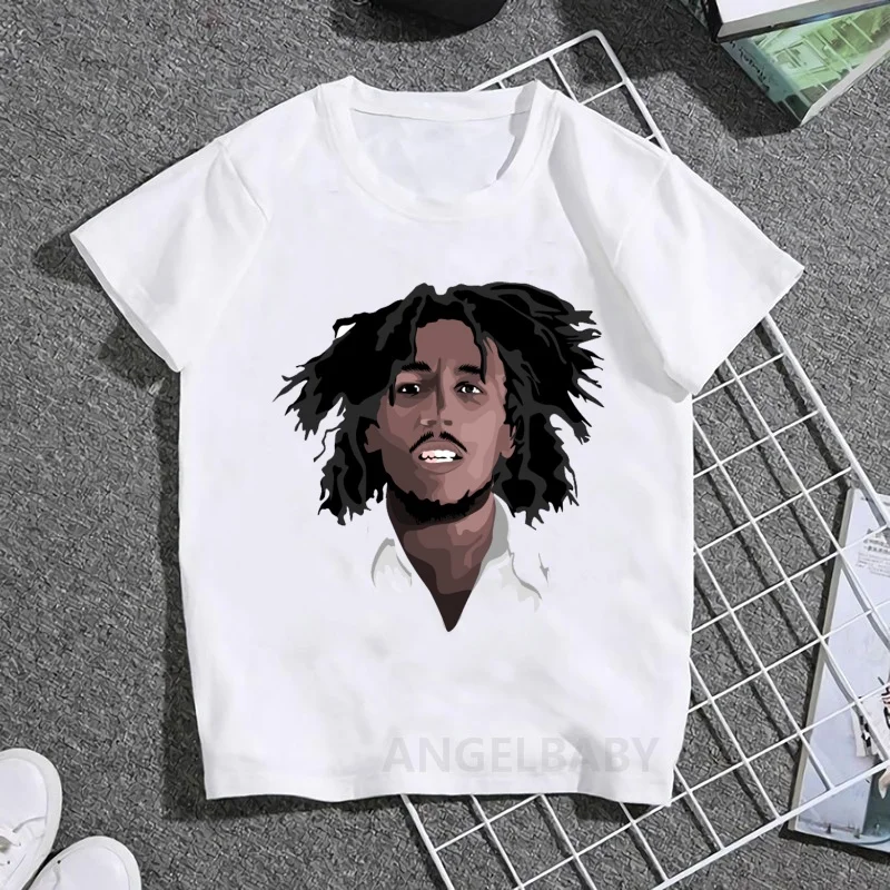 Jamaica Singer Bob Marley Reggae Rastafari Print Kids T shirt Girls Summer Tops Baby Boys Clothes Children Short Sleeve T-shirts - Image 15