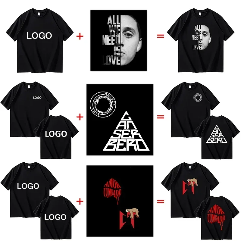 Customized 100% Cotton Printed T-shirts Men Fashion Short Sleeve O-neck Tshirt Women Personality Streetwear Tee Tops Camiseta - Image 2