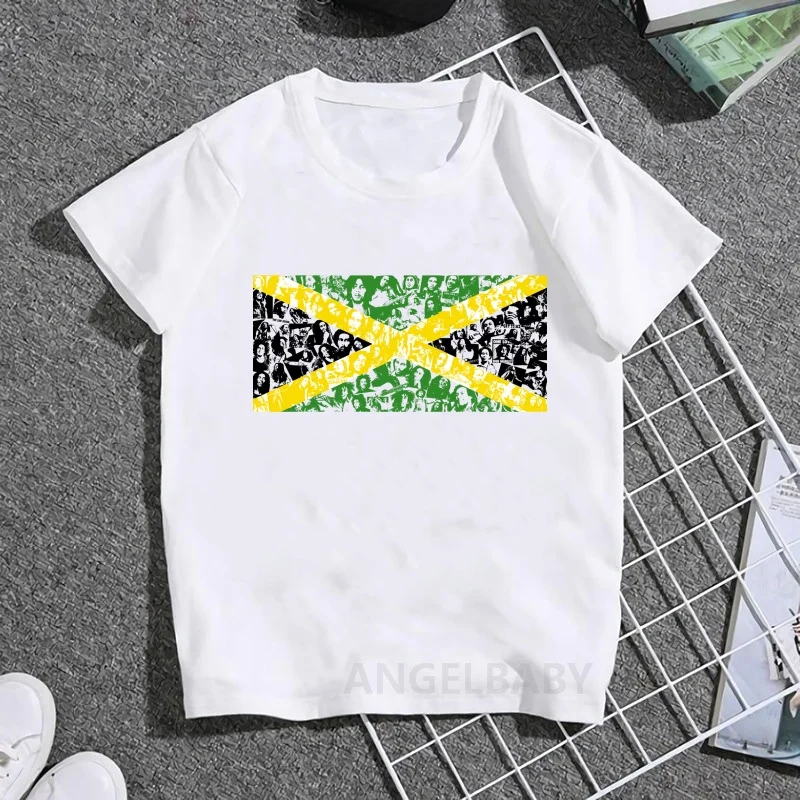 Jamaica Singer Bob Marley Reggae Rastafari Print Kids T shirt Girls Summer Tops Baby Boys Clothes Children Short Sleeve T-shirts - Image 8