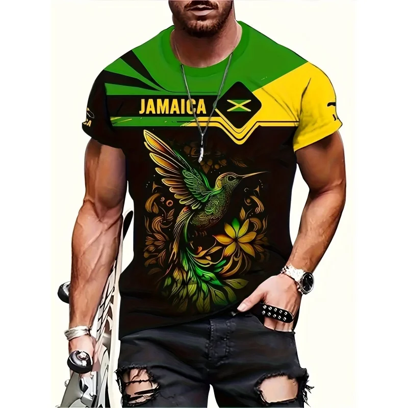 Jamaica Flag Map Graphic T-Shirt For Men Funny Jamaican 3D Printed T Shirts Summer Breathable O-Neck Tops Short Sleeve Tees - Image 11
