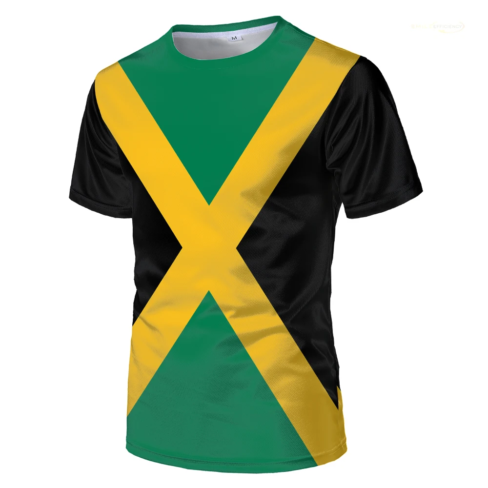 T Shirt Men Jamaica Flag Patriotic Sports Graphic T Shirts Family Fashion Hip Hop O-Neck Short Sleeve Printed Tops Man Clothes - Image 4