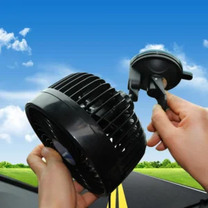 12/24V Auto Ventilation Fan Adjustable Electric Car Cooler Sucker Air Circulator Fan Mini Car Fan Cooler for Auto Truck Off-Road