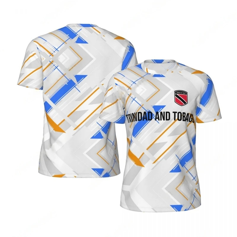 Trinidad And Tobago Flag Graphic Football T Shirts For Men Fashion National Emblem 3D Printed Sports T-shirts Casual Loose Tees - Image 3