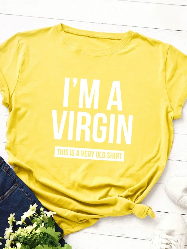 I'm A Virgin Print Women T Shirt Short Sleeve O Neck Loose Women Tshirt Ladies Tee Shirt Tops Clothes Camisetas Mujer - Image 6