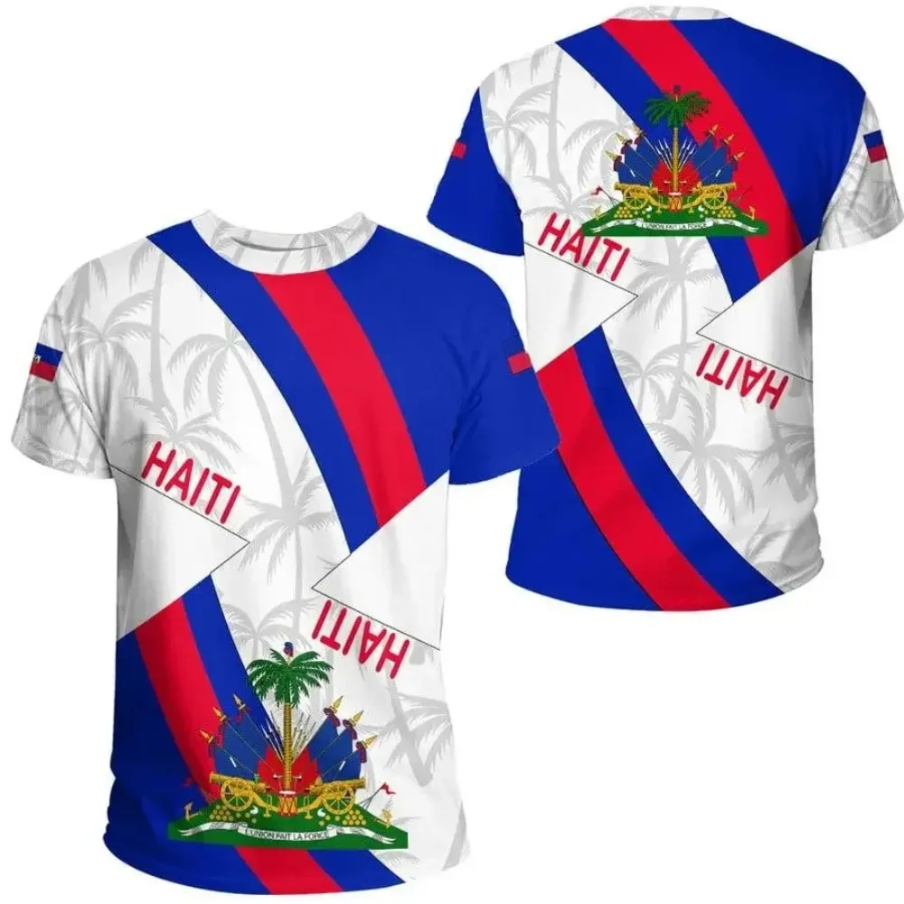 HAITI Island Flag 3D Print Sports Quick-dry Breathable Men Women T-shirt Football Jersey Team Training Short-sleeve Summer Top - Image 4