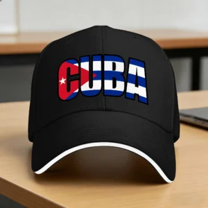 Cuba Flag Word Art Casual Baseball Cap  Running Hippie Hip Hop Hats Spring Wholesale Unisex Men y2k Cool Baseball Caps