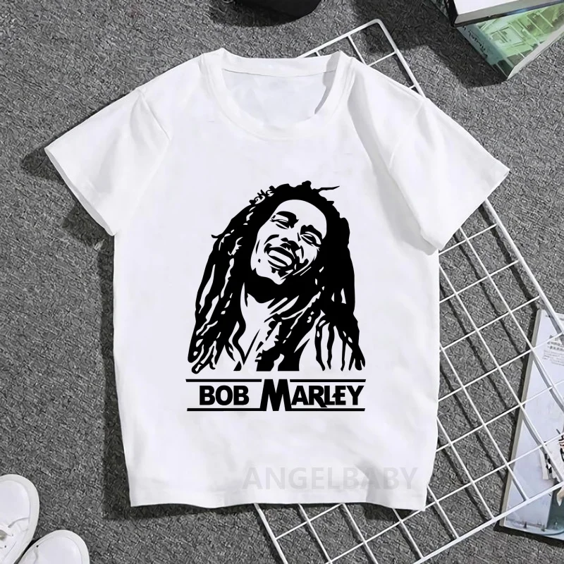 Jamaica Singer Bob Marley Reggae Rastafari Print Kids T shirt Girls Summer Tops Baby Boys Clothes Children Short Sleeve T-shirts - Image 12