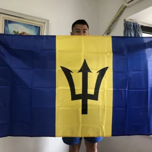 SKY FLAG Barbados Flag 90x150cm High Quality Double Sided Printed Polyester hanging Barbados Flag For Decoration