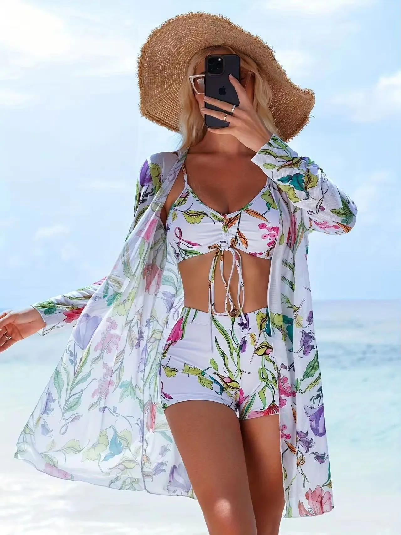 New 2026 Swimsuits Tankini Sets Female Swimwear Push Up For Beach Swim Wear Three-Piece Bathing Suits Pool Women's Swimming Suit - Image 8