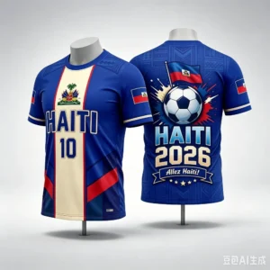 2026 Haiti Fans Sports T-shirt Football Jersey Summer Men's Women Short Sleeves Top Men Casual Breathable Quick Dry Tee Shirt