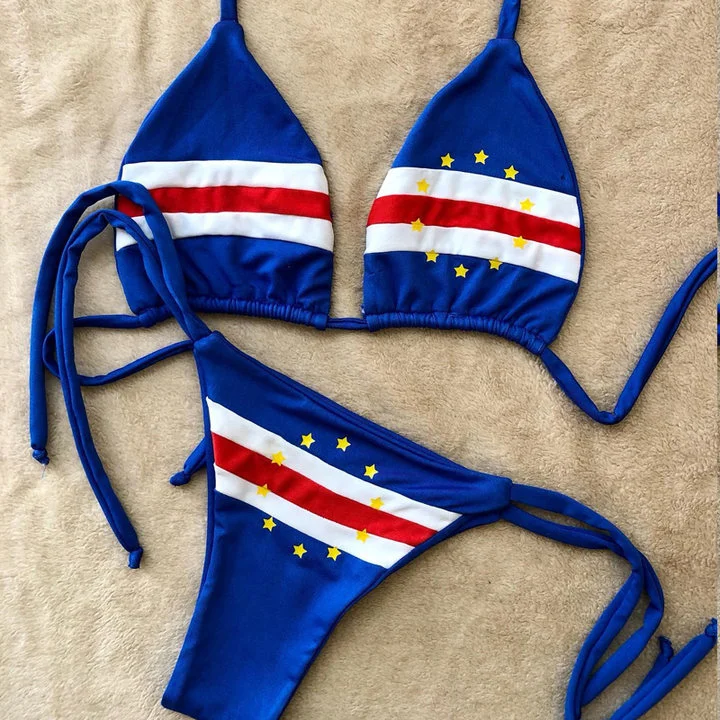 Y2k style bikini set retro 2000s swimsuit dopamine color matching two-piece swimsuit beach wear swimsuit sexy female emo girl - Image 6