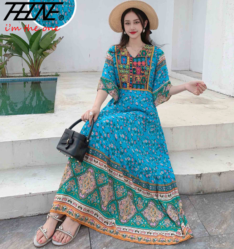 Indian Dress for Women Summer Embroidery Chic Elegant Party Dresses Clothes Vintage Long Maxi Prom Bohemian Beach Robe Vestidos - Image 29