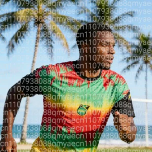2026 Jamaica Football 3D Printed Short Sleeved Family Matching Comfortable Sports Y2k Sports Breathable Sweat Absorbing Top