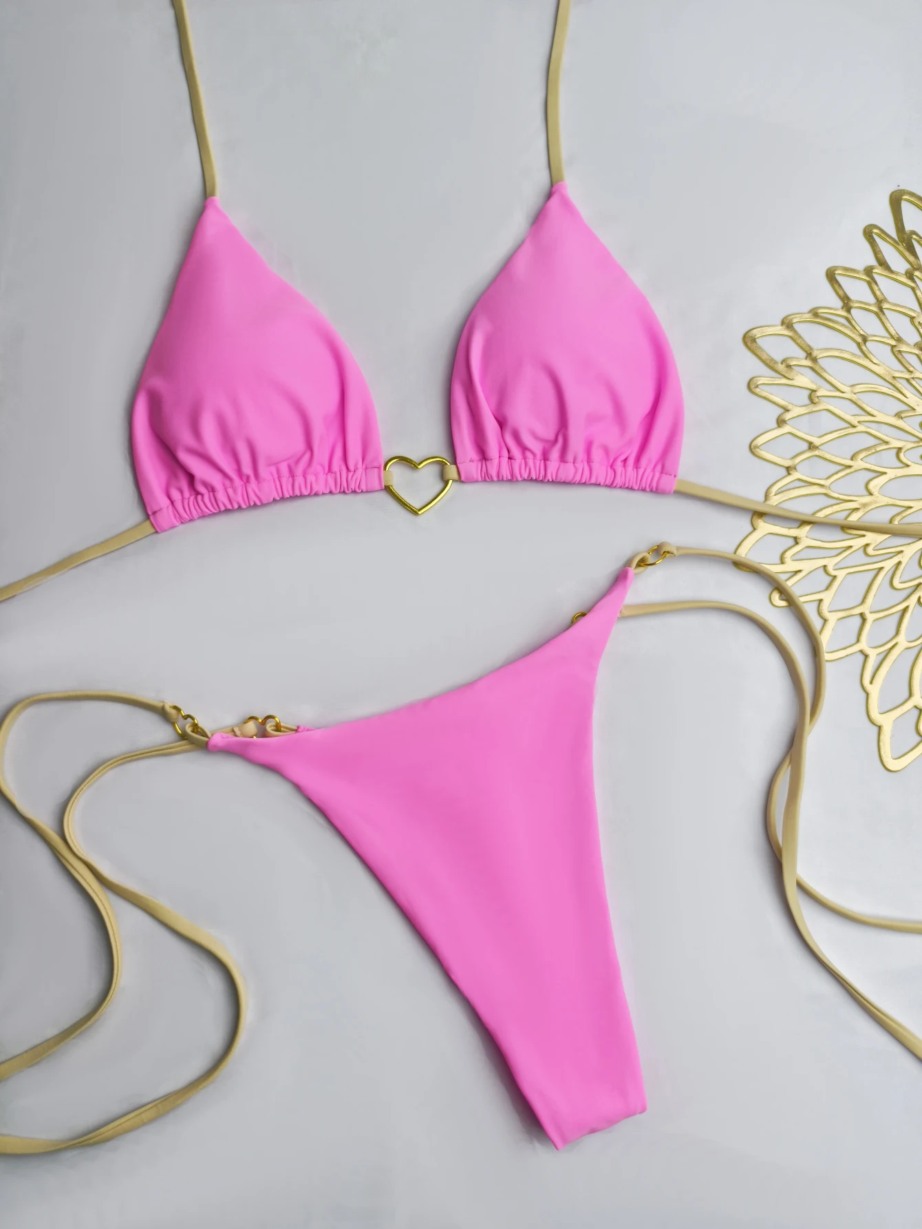 Triangle Thong Bikini 2026 Women Halter Swimsuit Solid Sexy Brazilian Swimwear Female Bathers Bathing Swimming Swim Suit Beach - Image 9