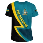 Bahamas Flag T-shirt For Men Clothing New Fashion Bahamian National Emblem 3D Print O Neck Tee Shirts Casual Sports Fitness Tops