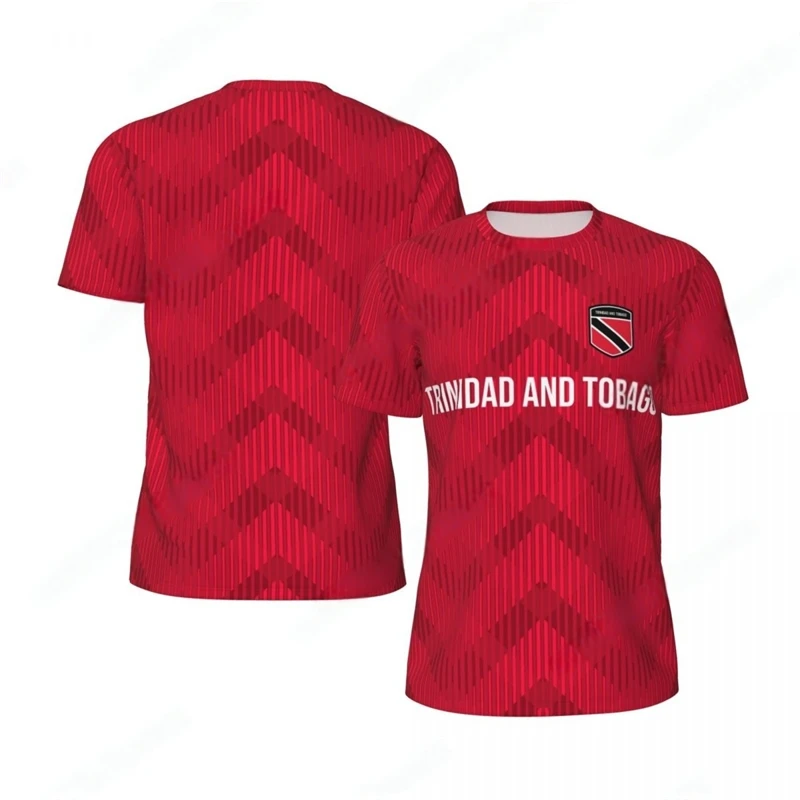 Trinidad And Tobago Flag Graphic Football T Shirts For Men Fashion National Emblem 3D Printed Sports T-shirts Casual Loose Tees - Image 4