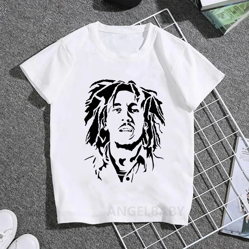 Jamaica Singer Bob Marley Reggae Rastafari Print Kids T shirt Girls Summer Tops Baby Boys Clothes Children Short Sleeve T-shirts - Image 11