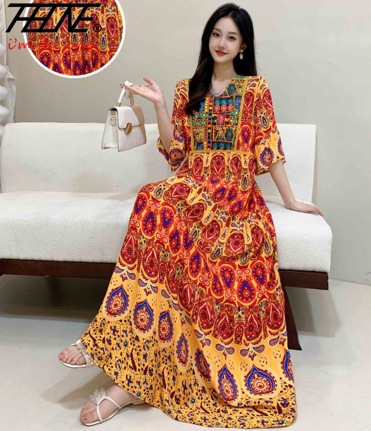 Indian Dress for Women Summer Embroidery Chic Elegant Party Dresses Clothes Vintage Long Maxi Prom Bohemian Beach Robe Vestidos - Image 41