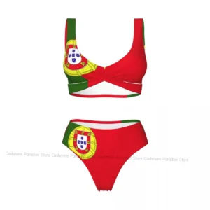 The Push-Up Bikini Women Sexy Separate Swimsuit Portugal Flag Two-piece Beachwear