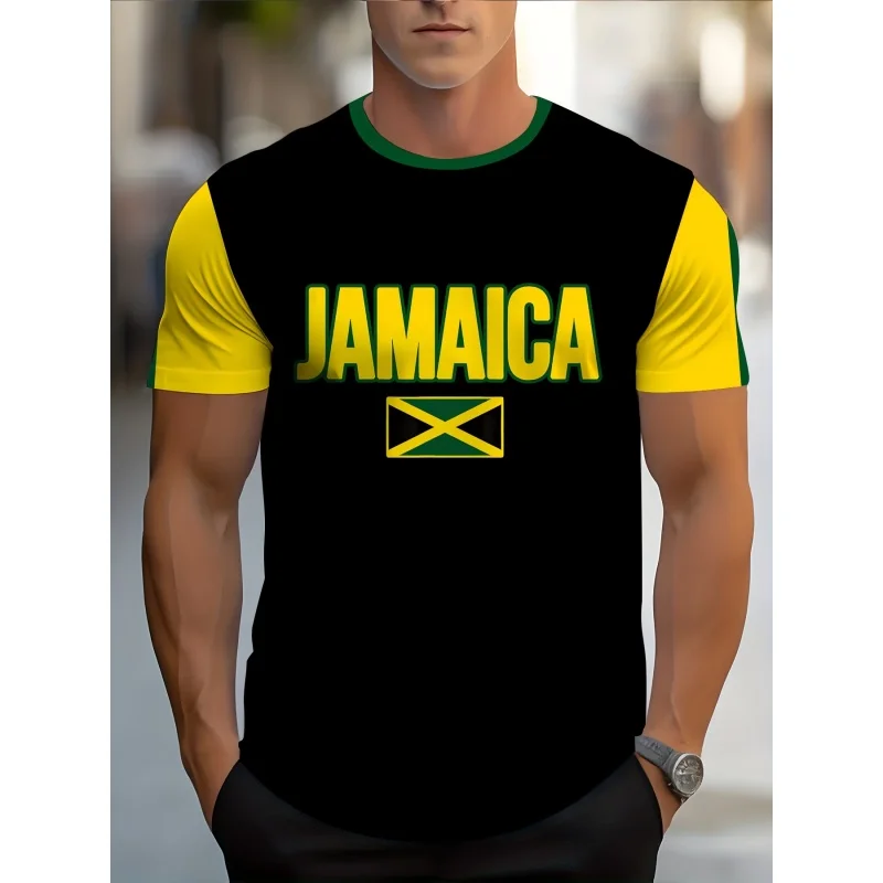 Jamaica Flag Map Graphic T-Shirt For Men Funny Jamaican 3D Printed T Shirts Summer Breathable O-Neck Tops Short Sleeve Tees - Image 5