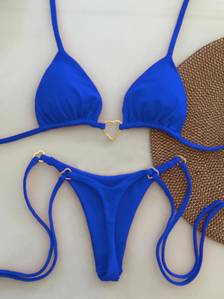 Triangle Thong Bikini 2026 Women Halter Swimsuit Solid Sexy Brazilian Swimwear Female Bathers Bathing Swimming Swim Suit Beach - Image 5