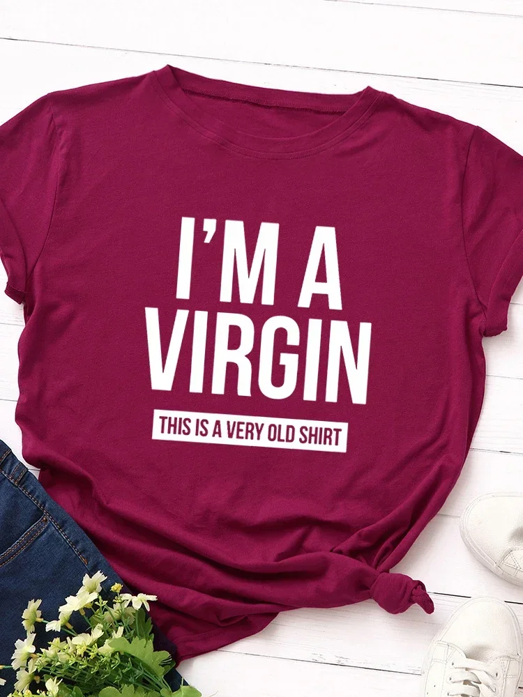 I'm A Virgin Print Women T Shirt Short Sleeve O Neck Loose Women Tshirt Ladies Tee Shirt Tops Clothes Camisetas Mujer - Image 2