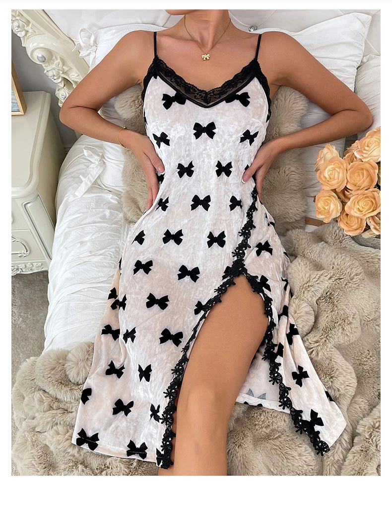 Women Soft Velour Robe Lace Tirm Kimono Intimate Lingerie Long Nightgown Sleepwear Wedding Bride Party Gift Loungewear Nightwear - Image 19