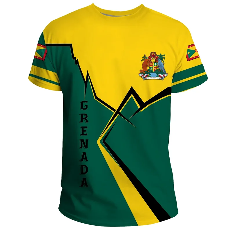 New Design Dominica Flag T-Shirt 3D Printed Coat Of Arms T Shirt For Men Summer Short Sleeves Casual Oversized Tee Shirts - Image 3
