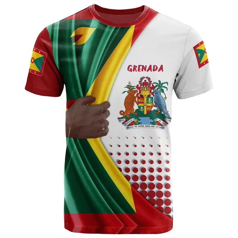 New Design Dominica Flag T-Shirt 3D Printed Coat Of Arms T Shirt For Men Summer Short Sleeves Casual Oversized Tee Shirts - Image 8