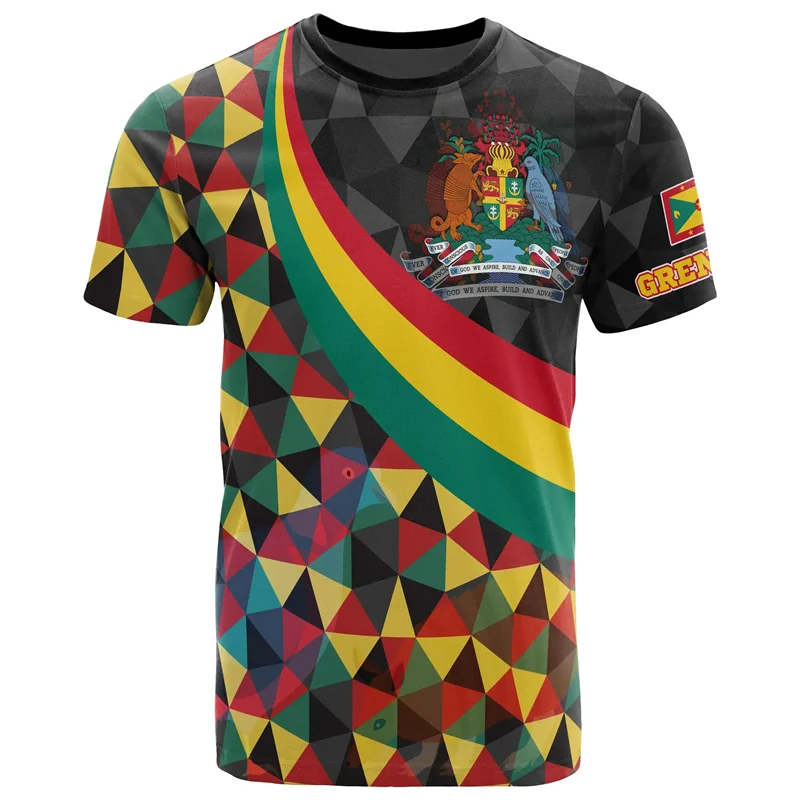 New Design Dominica Flag T-Shirt 3D Printed Coat Of Arms T Shirt For Men Summer Short Sleeves Casual Oversized Tee Shirts - Image 9