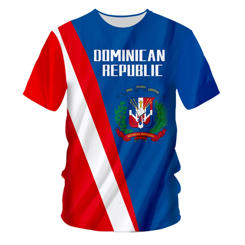 Dominican Republic T-shirt Men Women 3D Printing National Flag And Emblem Crew Neck T Shirts Streetwear Casual Fashion Tee Top - Image 10