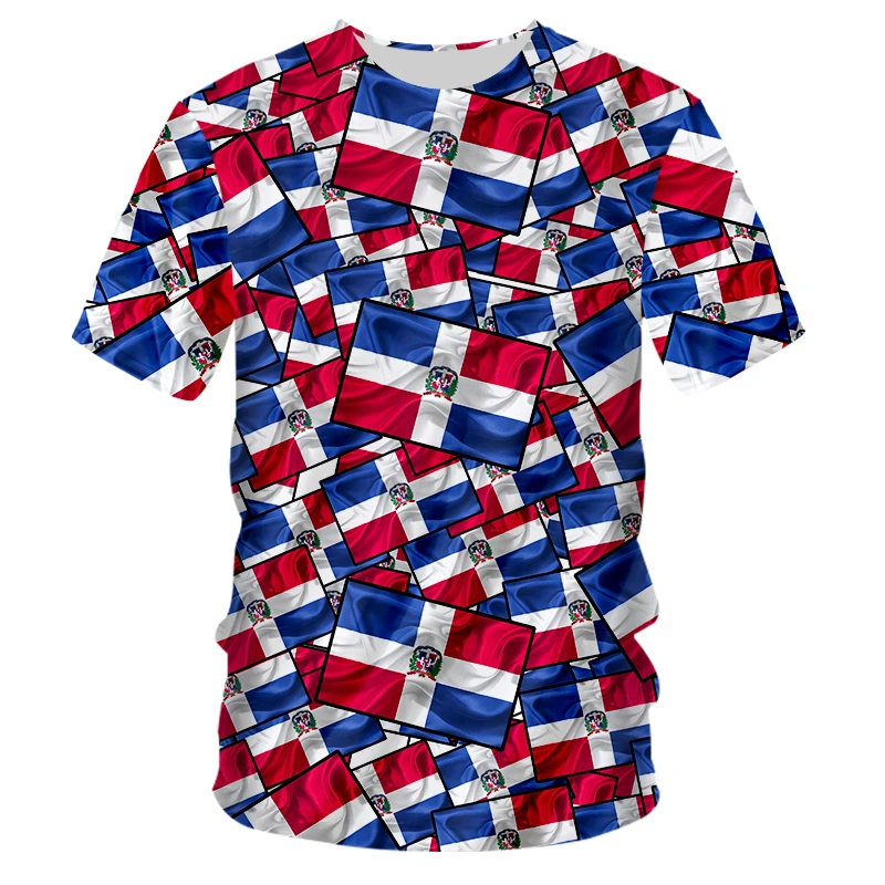 Dominican Republic T-shirt Men Women 3D Printing National Flag And Emblem Crew Neck T Shirts Streetwear Casual Fashion Tee Top - Image 11
