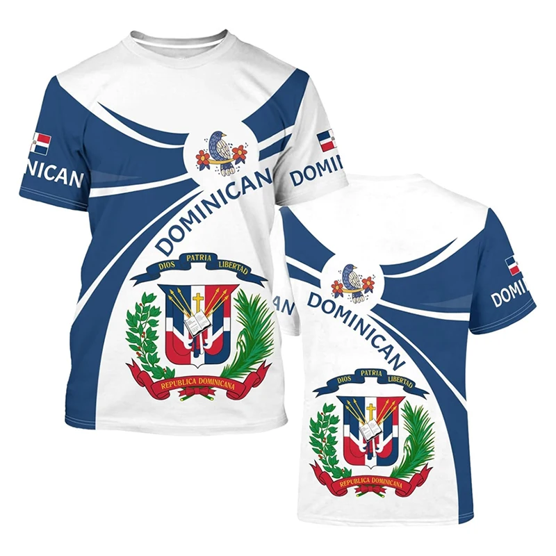 Dominican Republic T-shirt Men Women 3D Printing National Flag And Emblem Crew Neck T Shirts Streetwear Casual Fashion Tee Top - Image 4