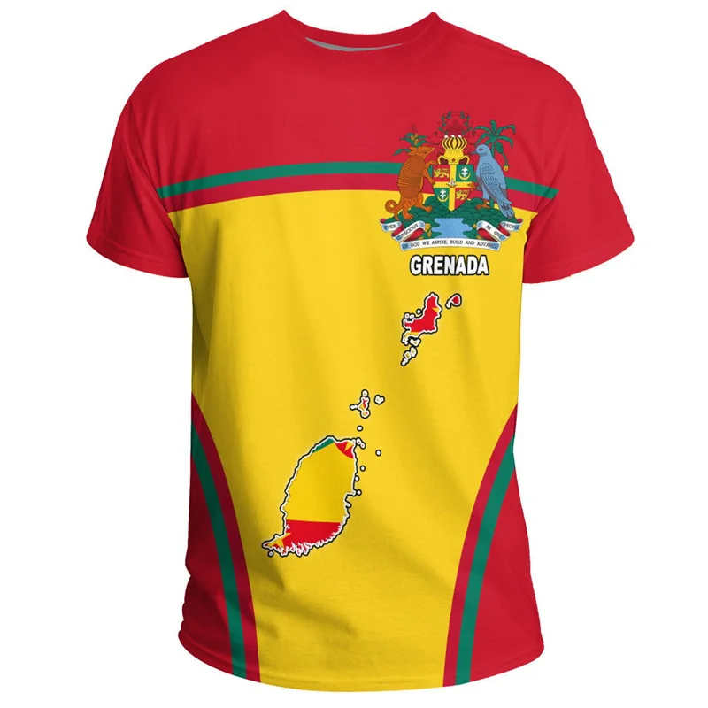New Design Dominica Flag T-Shirt 3D Printed Coat Of Arms T Shirt For Men Summer Short Sleeves Casual Oversized Tee Shirts - Image 5